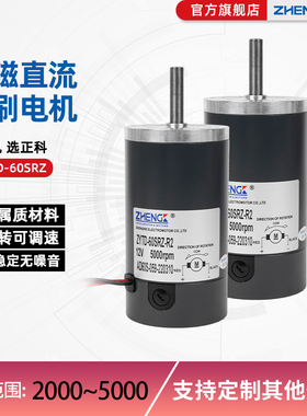 正科ZYTD-60SRZ微型直流有刷电机12V可调速中心轴24V小马达电动机