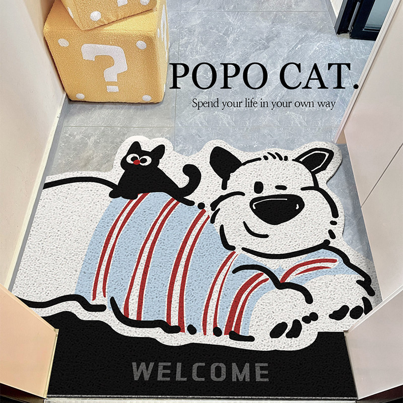 入户门地垫新款卡通小狗耐脏进门地垫玄关门口刮泥蹭土防滑脚垫子,居家布艺,入户地垫,淘宝优惠券,粉丝福利购,淘宝优惠卷