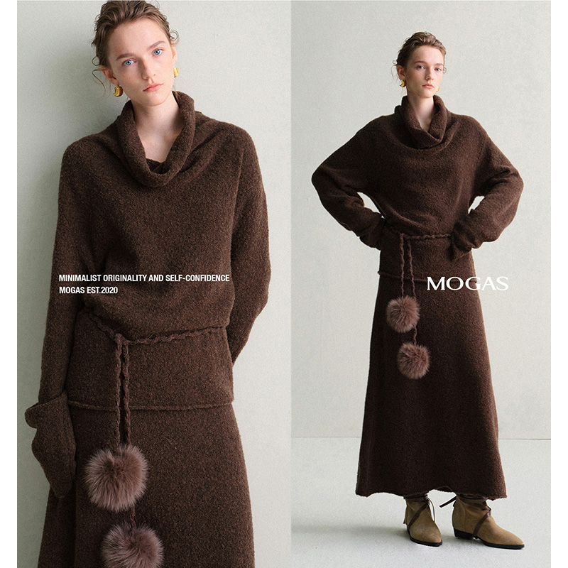 Mogas“糯米团团”羊毛混纺套装