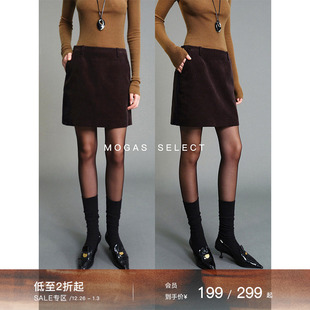 女冬 半裙套装 Mogas复古回潮 重磅100纯棉知识分子M1U风灯芯绒衬衫