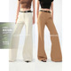 休闲长裤 百搭微喇裤 女春 弹力水洗棉混纺复古修身 Mogas时髦腿精裤