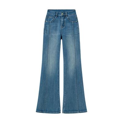 88025#2025经典蓝·欧若风360°莱赛尔四面弹高腰直筒微喇牛仔裤