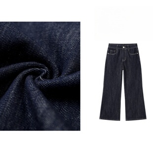 2722#夏季薄款丹宁四面弹小个子微喇牛仔裤女高腰显瘦八分喇叭裤
