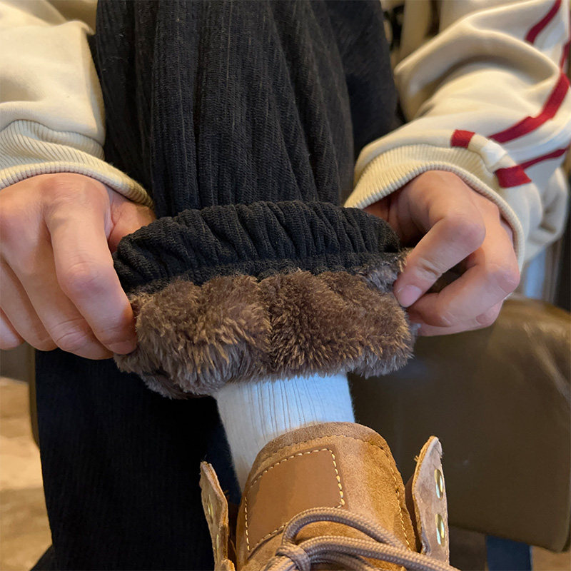 羊羔绒灯芯绒裤子男秋冬季加绒加厚保暖棉裤休闲卫裤宽松束脚长裤,男装,休闲裤,淘宝优惠券,粉丝福利购,淘宝优惠卷