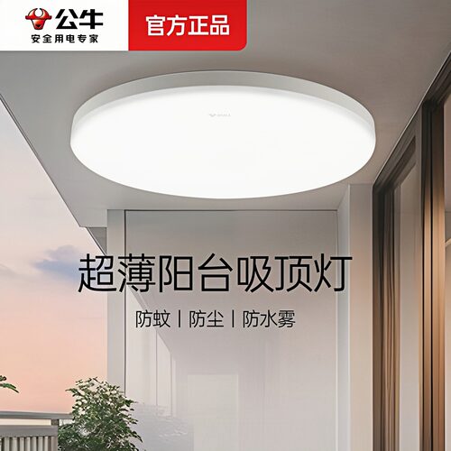 【限时立减15%】公牛阳台吸顶灯