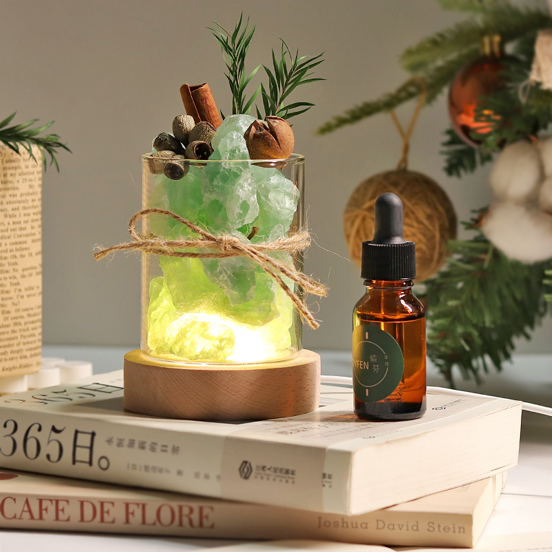 精油无火香薰礼盒扩香石晶石香氛浪漫小夜灯生日礼物伴手礼女闺蜜