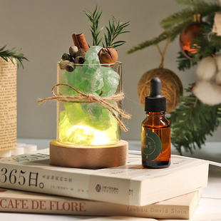 精油无火香薰礼盒扩香石晶石香氛浪漫小夜灯生日礼物伴手礼女闺蜜