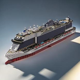 MOC-116714套装地中海海际线号邮轮大型船只拼插玩具模型礼物积木