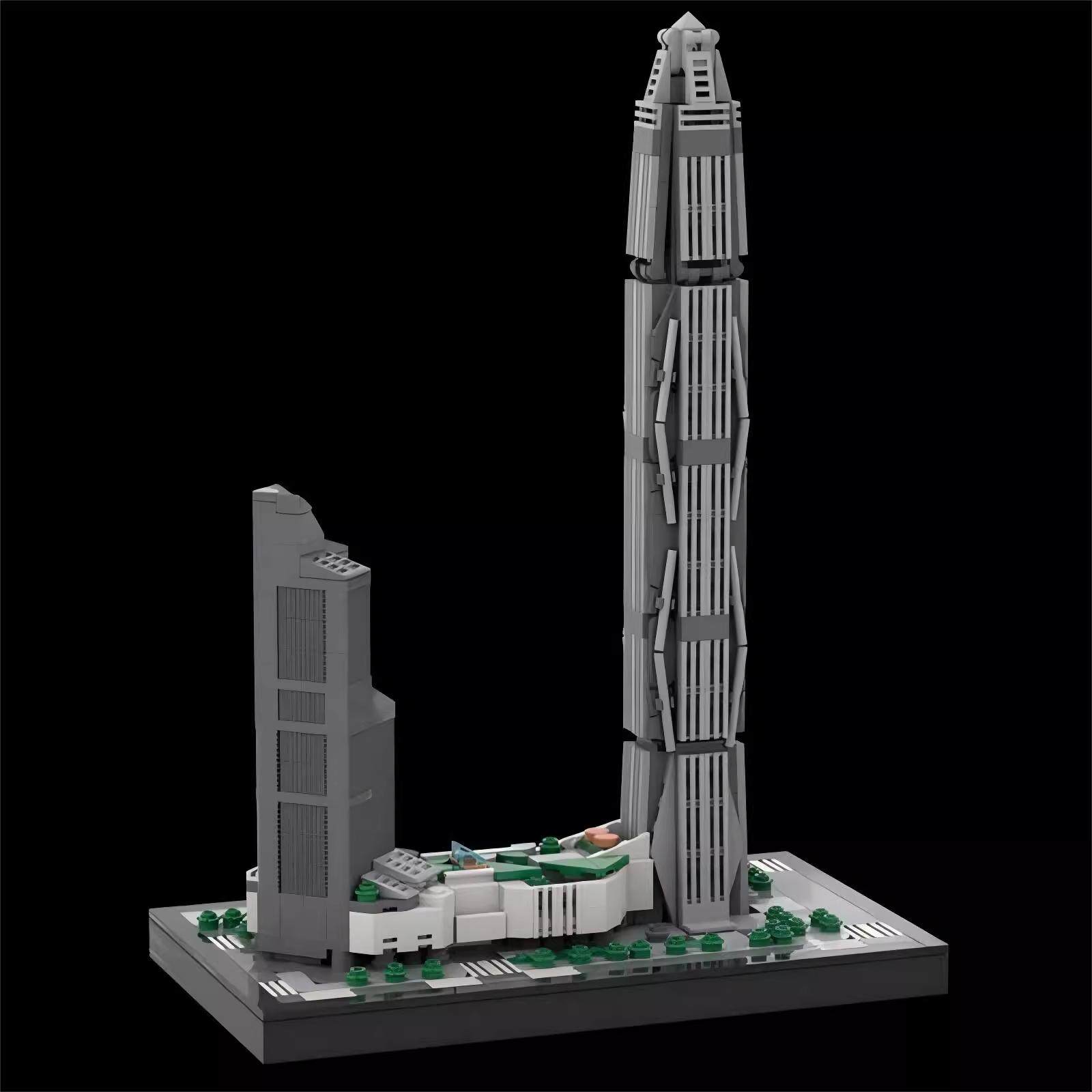 MOC-177001平安国际金融中心建筑街景模型益智男孩拼插积木套装