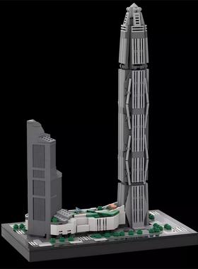 MOC-177001平安国际金融中心建筑街景模型益智男孩拼插积木套装