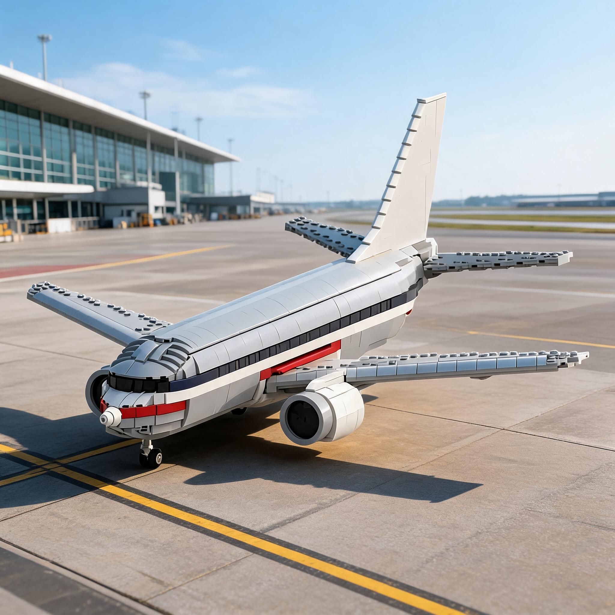 波音737-300客机积木模型