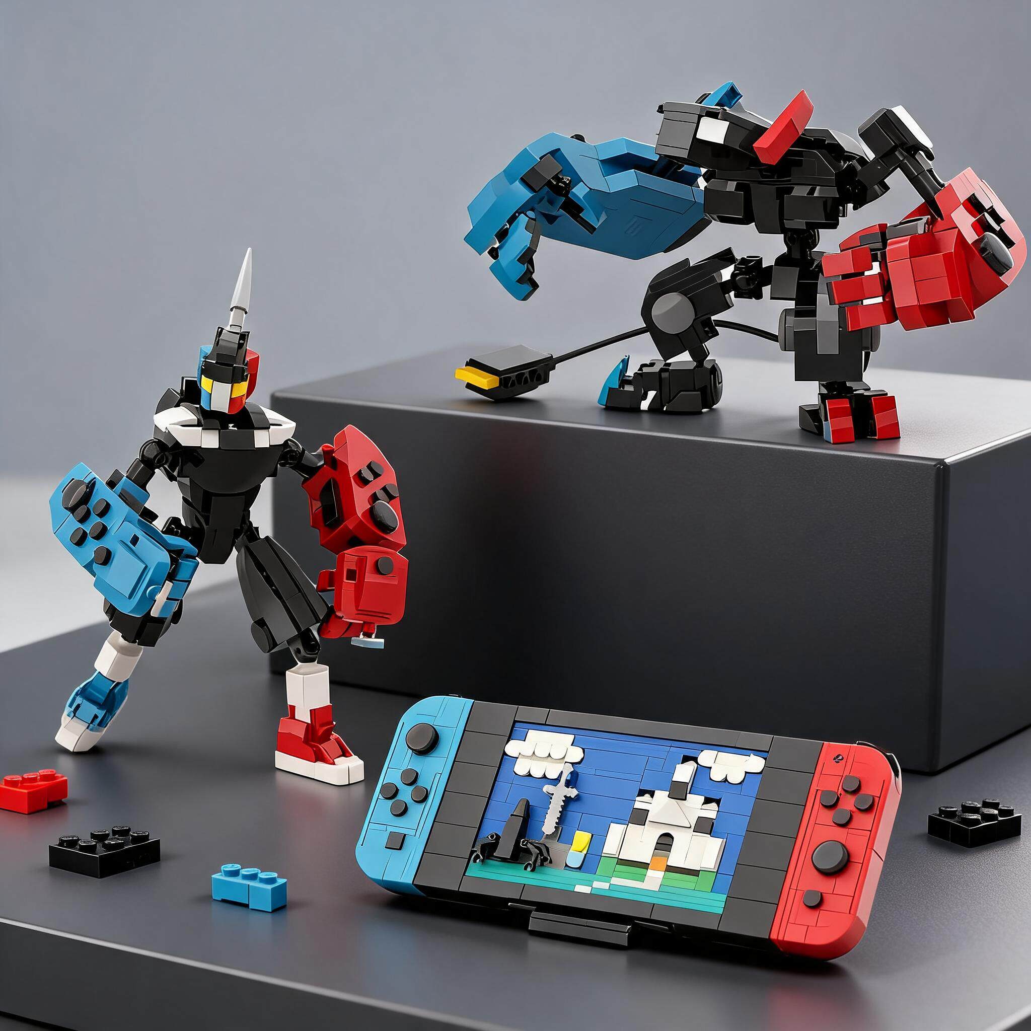 MOC-Switch变身机甲拼装积木