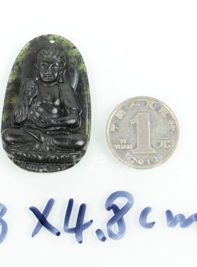 墨绿玉本命佛 玉十二生肖 八大守护神 药石吊坠厂家玉石