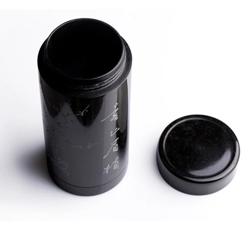 新品双层玉水杯天然墨绿玉墨玉黑绿玉石杯子玉茶杯可出玉器
