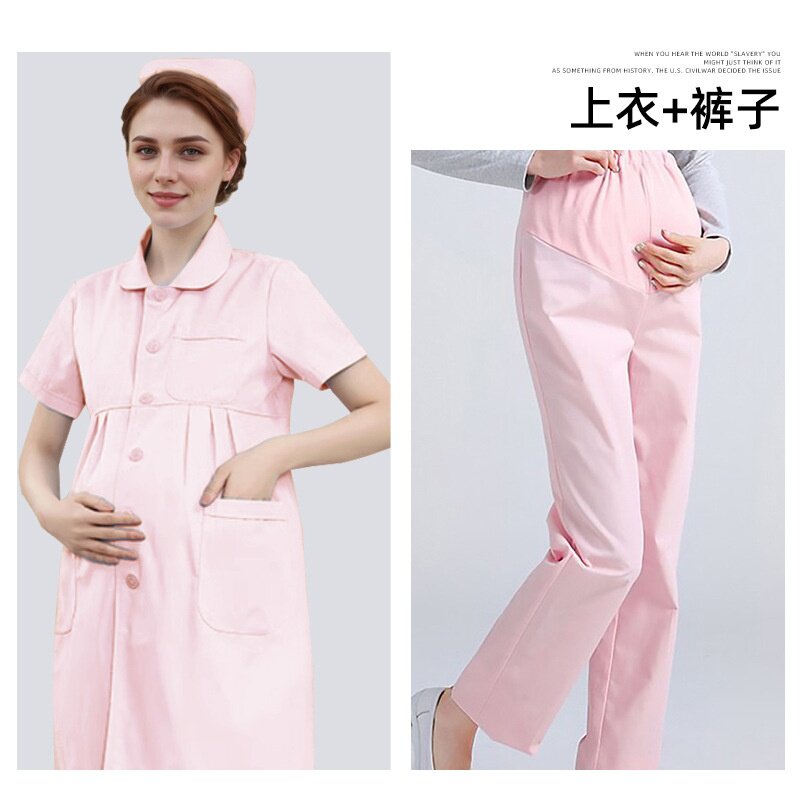 孕妇护士服长袖孕期短袖工作服药店女医生白大褂医院护士服加厚款