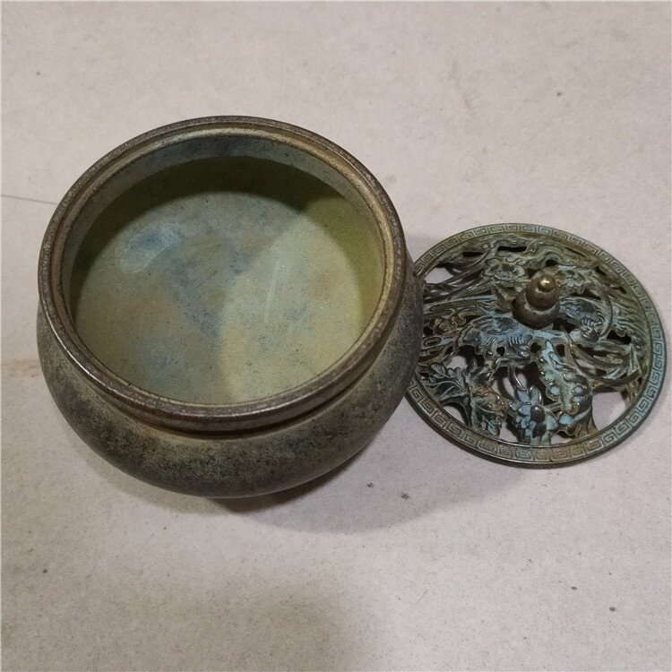 古玩仿古做旧工艺品铜香炉老包浆三足香炉家居饰品摆件批发