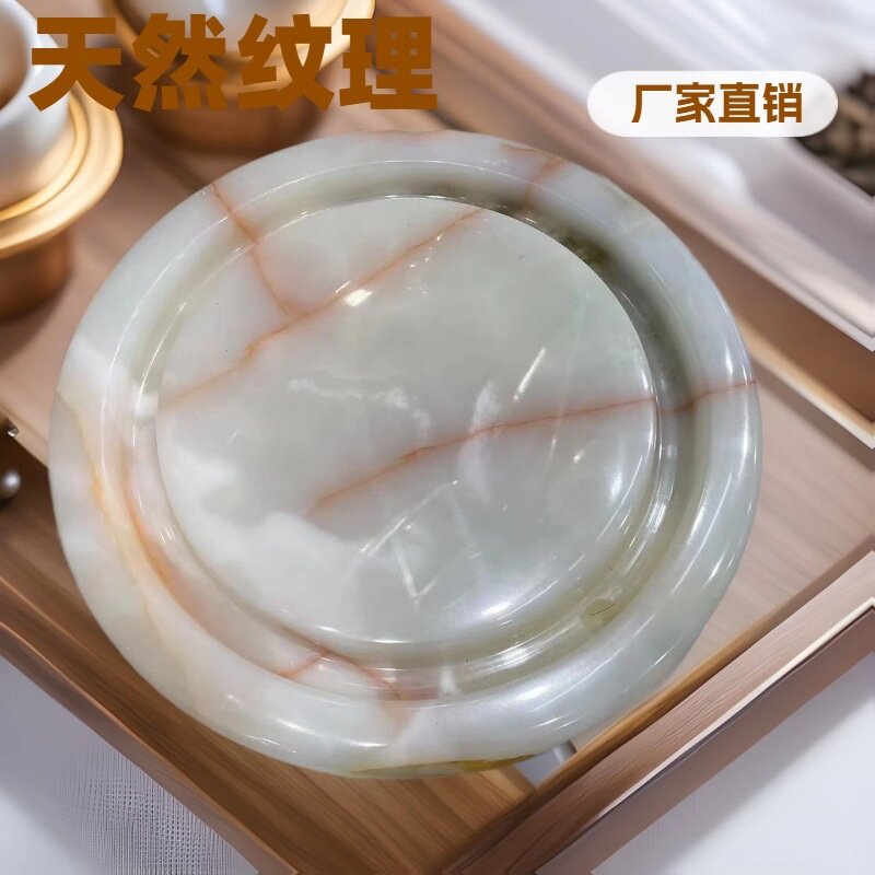 迷你玉石茶盘圆形小巧实用茶具茶器云浮阿富汗厂家直销BZHAO宝兆