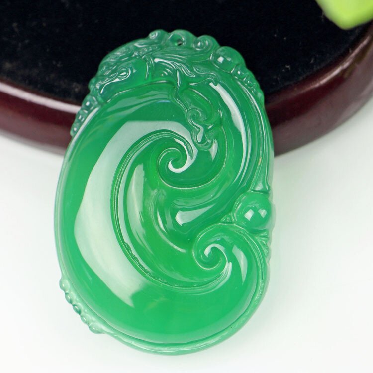 天然绿玉髓吊坠 如意玉叶观音佛宝葫芦龙虎平安扣四季豆玛瑙挂件