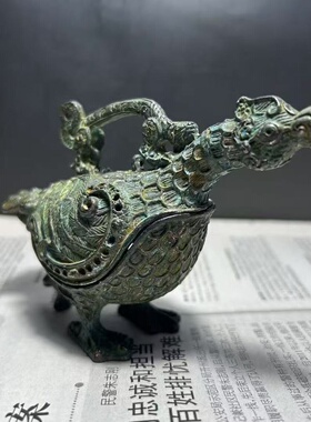 山西晋侯鸟尊古摆件青铜器酒器铜家居工艺品博古架古玩收藏