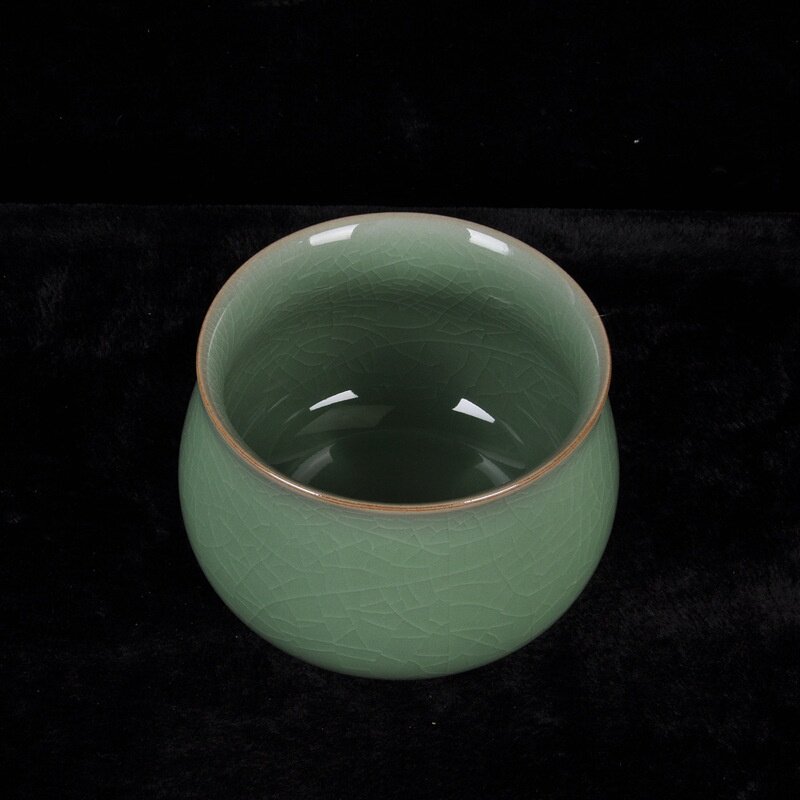 云上青瓷茶洗家用大号水盂茶渣缸简约复古哥窑建水功夫茶具配件批