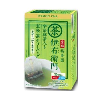 香港代购-宇治之露 - 伊右卫门玄米茶茶包 40克