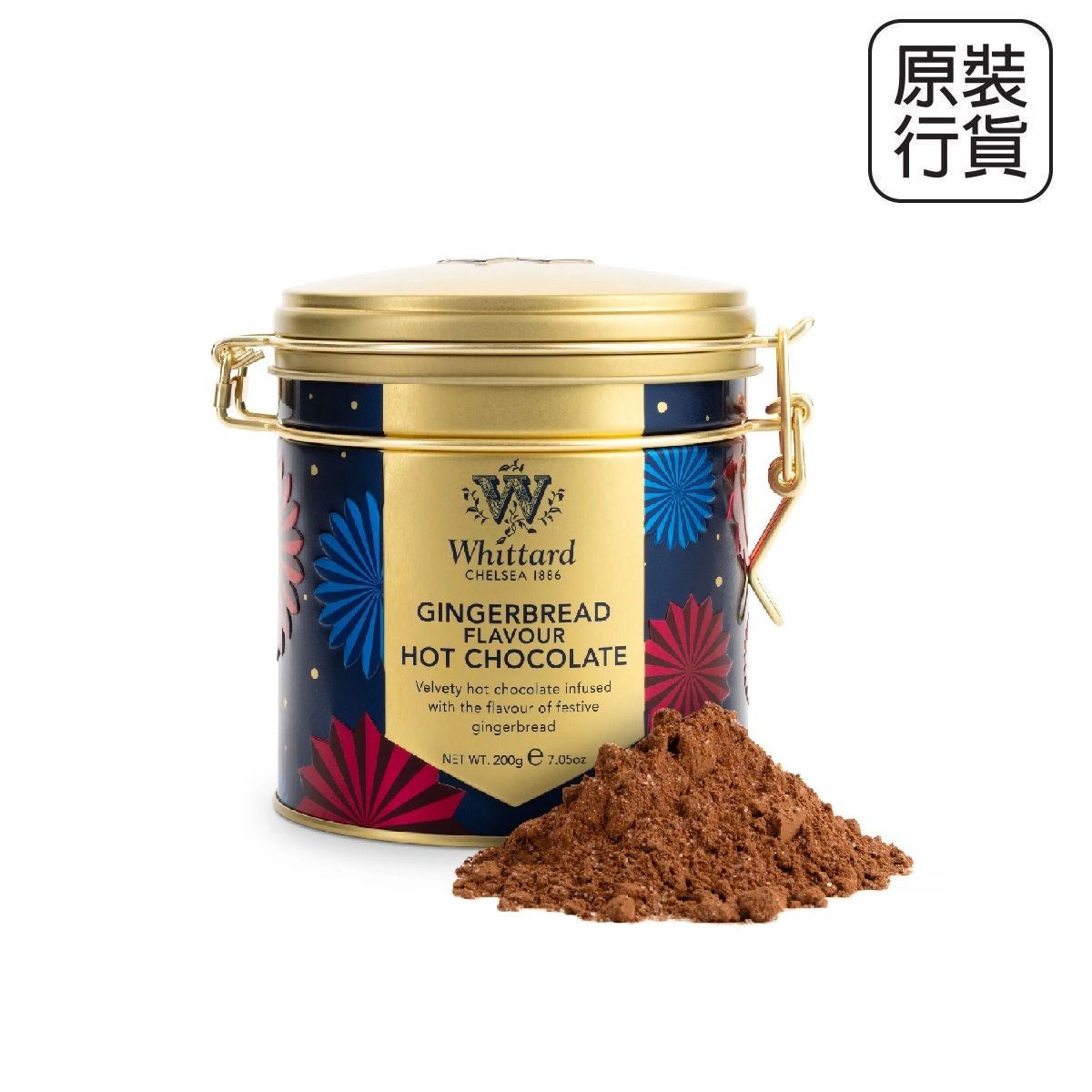 Whittard姜饼味热朱古力粉密气礼罐装200g办公室冲泡早餐补充能量