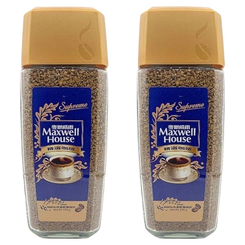 MAXWELL HOUSE麦斯威尔100%冷冻干燥咖啡170克*2冷萃浓香醇厚冲泡