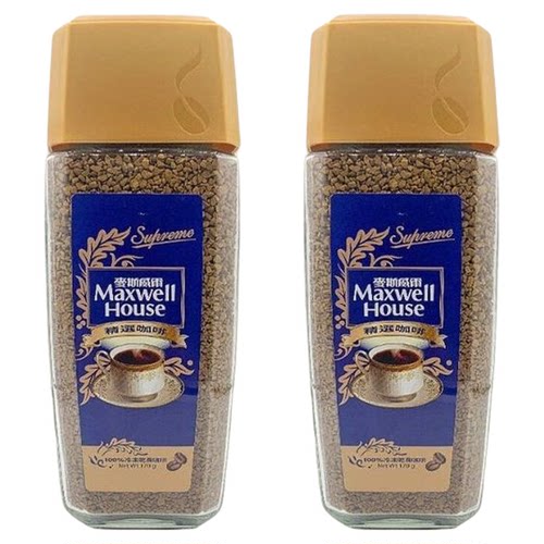 MAXWELL HOUSE麦斯威尔100%冷冻干燥咖啡170克*2冷萃浓香醇厚冲泡