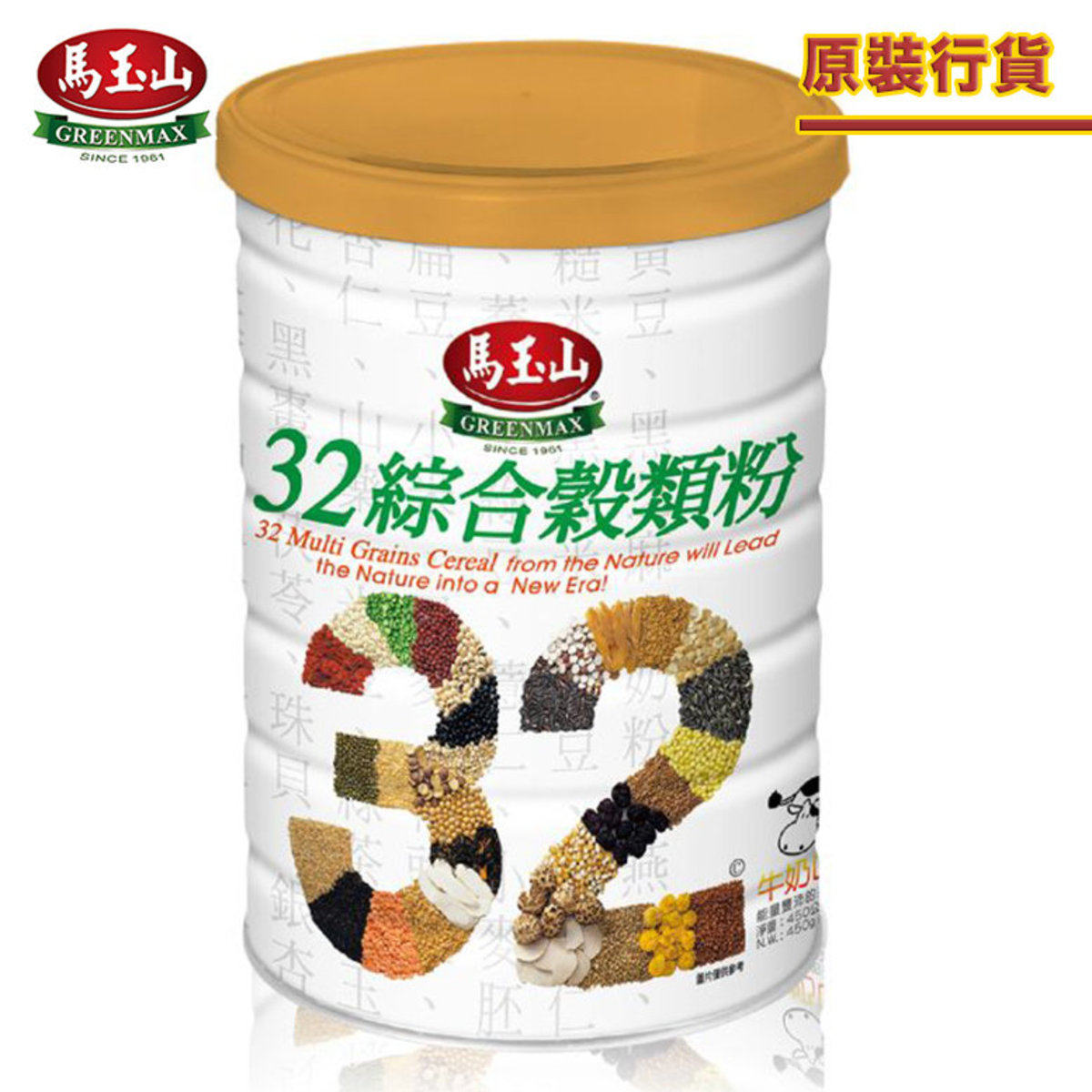 马玉山 罐装32综合谷类粉鲜奶味450g无添加蔗糖无人工色素奶素食
