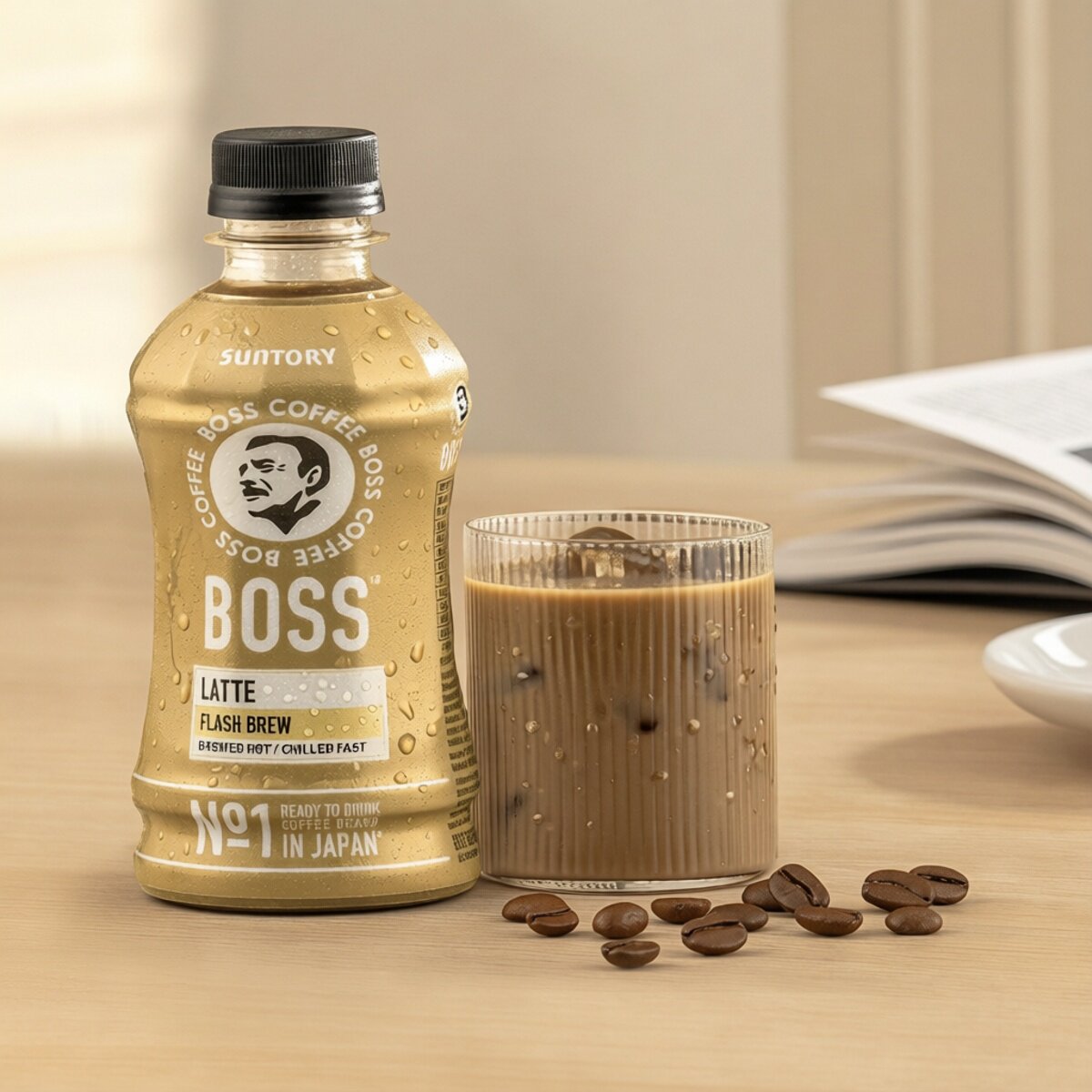 港版三得利BOSScoffee牛奶咖啡250毫升6支樽装即饮办公室提神进口