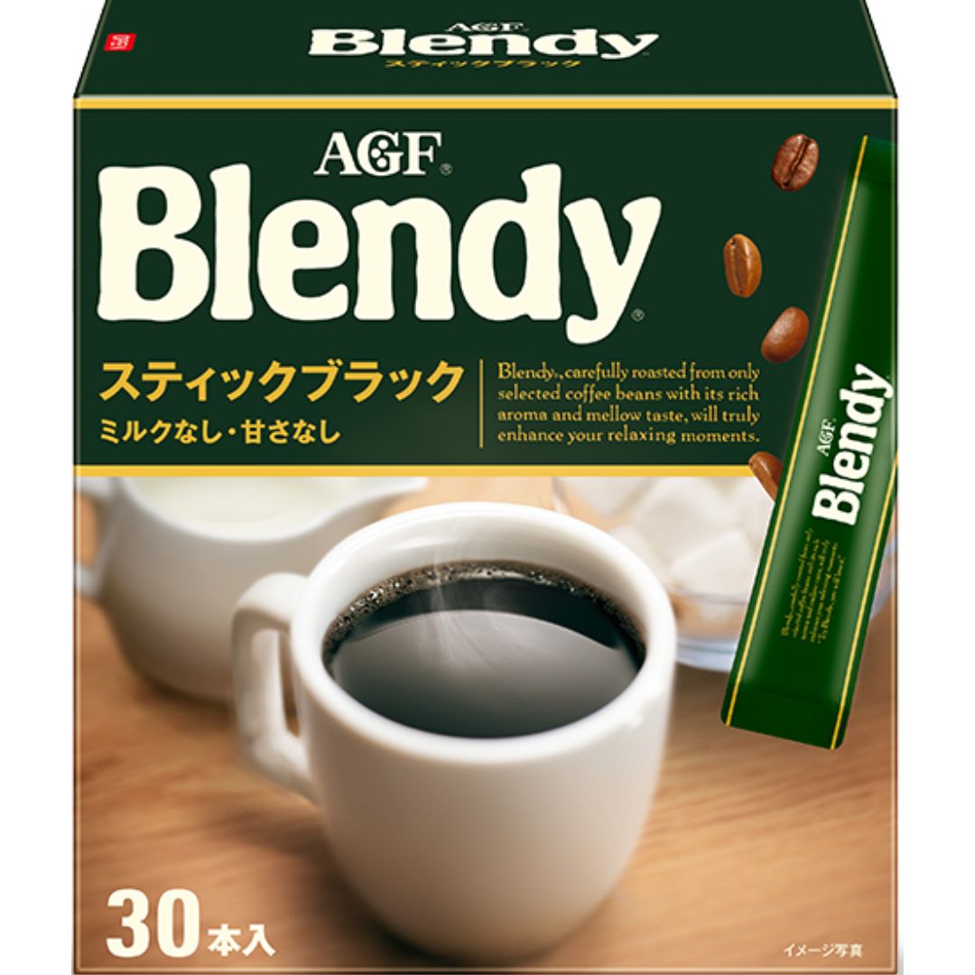 进口AGF Blendy 即溶经典无糖黑咖啡冲剂2gx30条独立包装方便携带