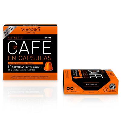 西班牙VIAGGIO Espresso精粹浓缩胶囊咖啡10粒盒装咖啡机适用