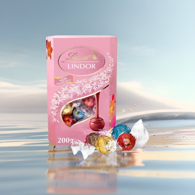 香港进口代购新年礼盒节日送礼瑞士莲精选软心朱古力粉红限量版