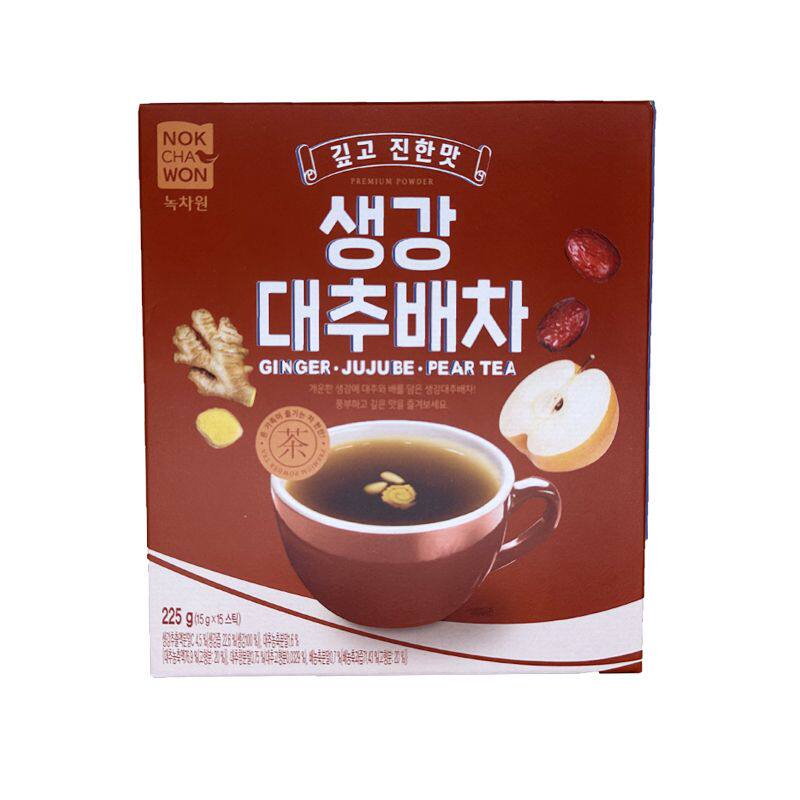 绿茶园水梨红枣生姜茶15g*15包雪梨生姜养生滋润暖身暖胃解腻姜茶