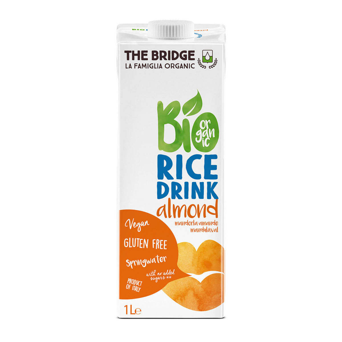 意大利进口The Bridge有机杏仁米奶1000毫升100％有机农业无添加