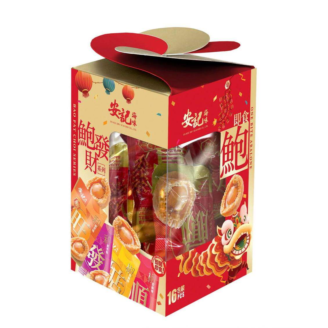 安记海味 - 鲍发财 - 小食鲍鱼零食礼盒(16粒)新年送礼尊贵年货