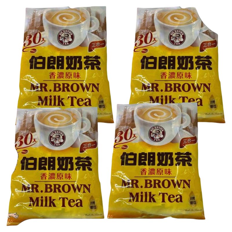 Mr. Brown 伯朗先生速溶三合一奶茶765g*4浓郁原味17gx45小包*4包