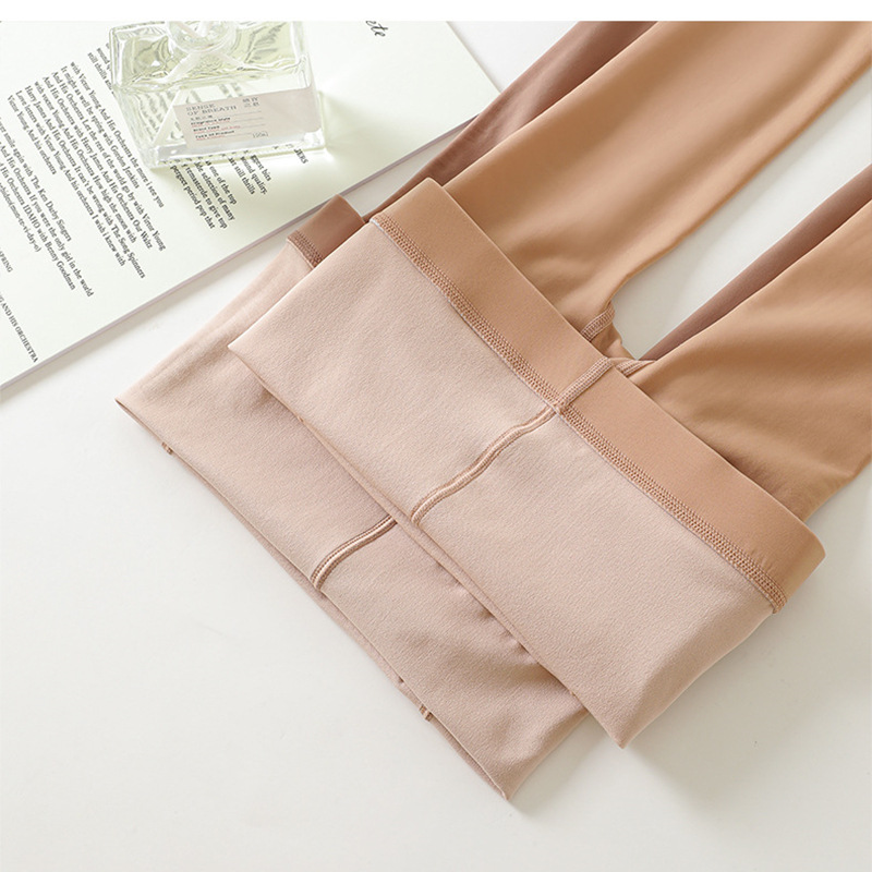 水光袜光腿女VC字母腰秋冬外穿加绒连裤袜显瘦黑丝一体打底袜