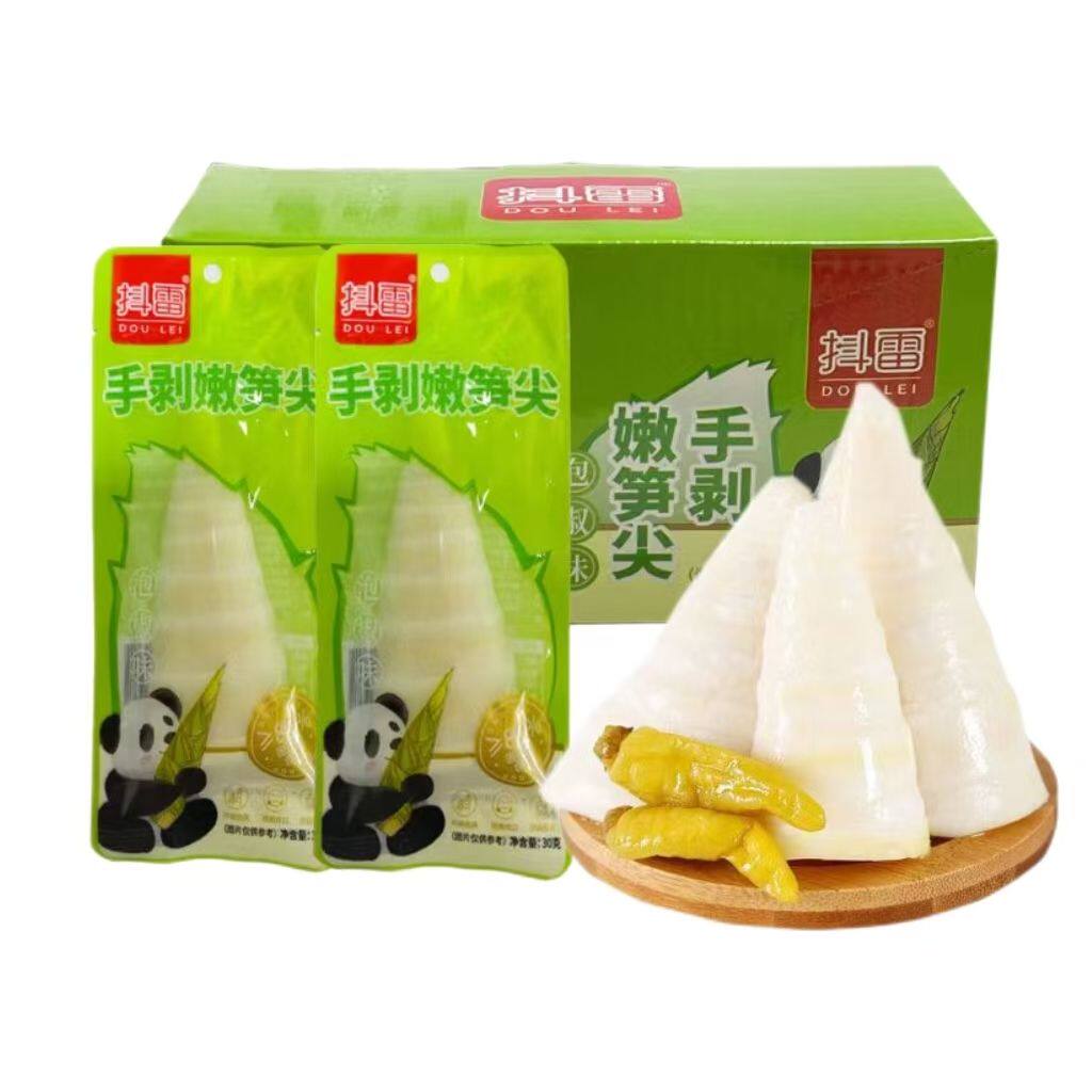 抖雷山椒脆笋32g/30g泡椒脆笋新鲜笋手剥嫩笋尖独立包装酸辣即食