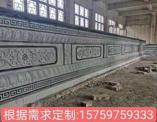 花岗岩石雕须弥座 寺庙青石雕刻莲花佛台 方形须弥座浮雕底座定制