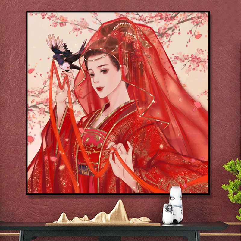 胭脂夫人贴钻石十字绣2026新款线满绣古典风唯美点钻石画粘砖石秀