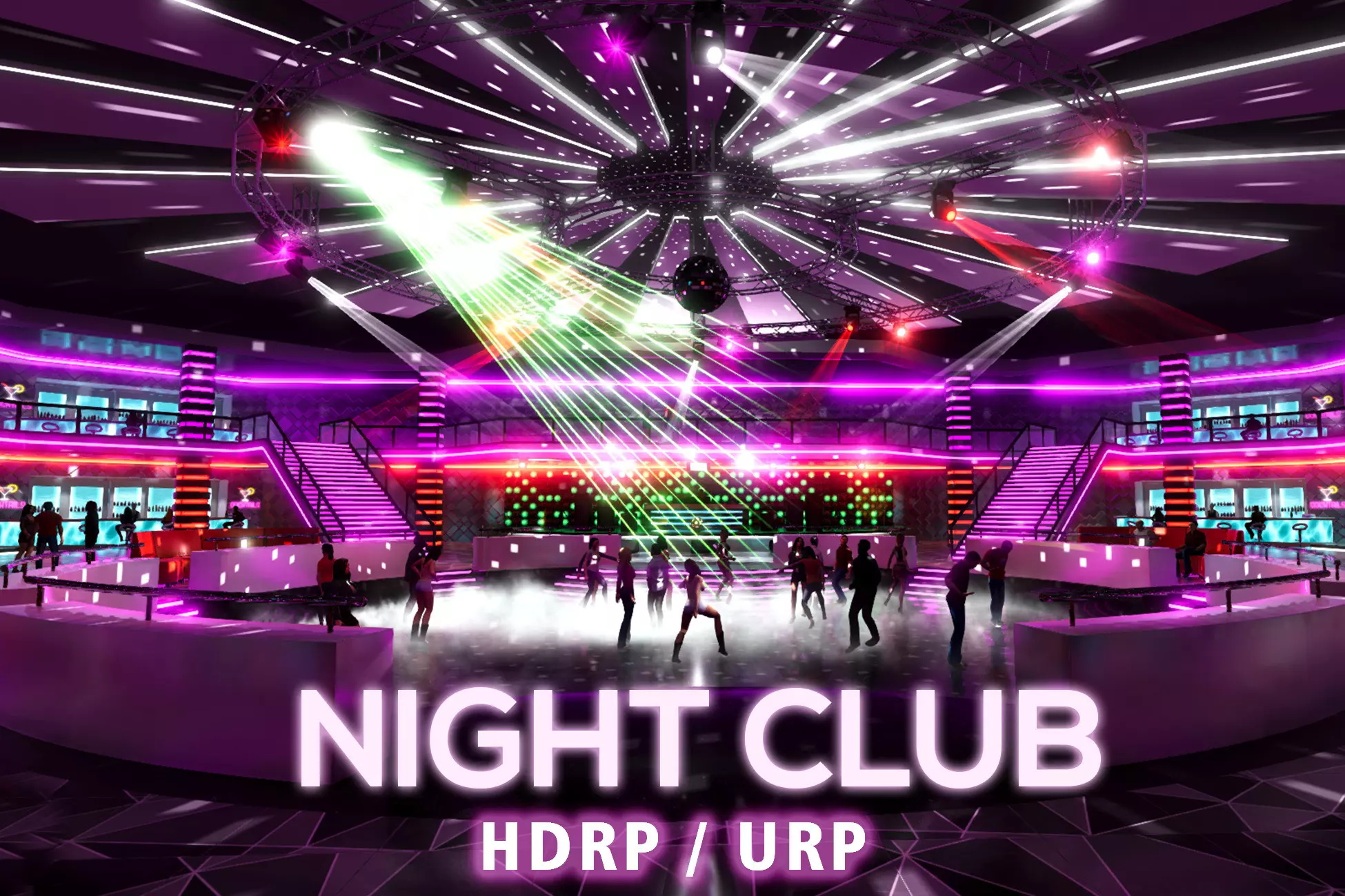 Night Club 1.2.1最新版URP HDRP SRP酒吧KTV夜店舞台模型