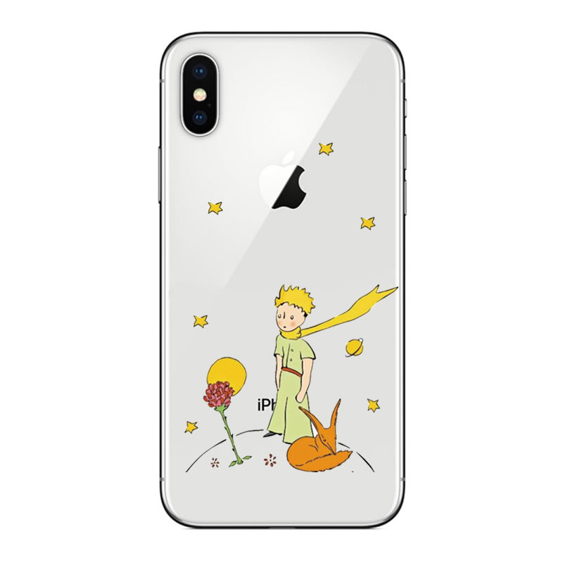 Le Petit Prince小王子英文法国卡通适用苹果14promax手机壳iPhoneXR情侣透明软壳安卓狐狸玫瑰星星太空男女