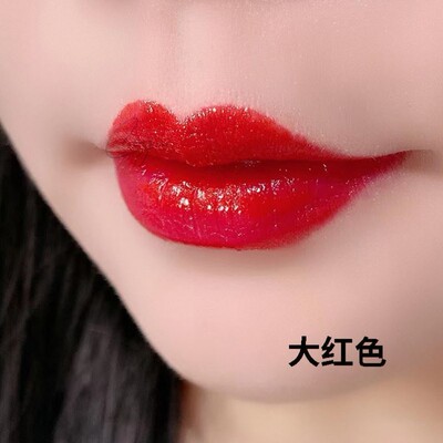 大红色口红璀璨幻彩星光不掉色不沾杯大牌滋润珠光素颜淡妆滋润