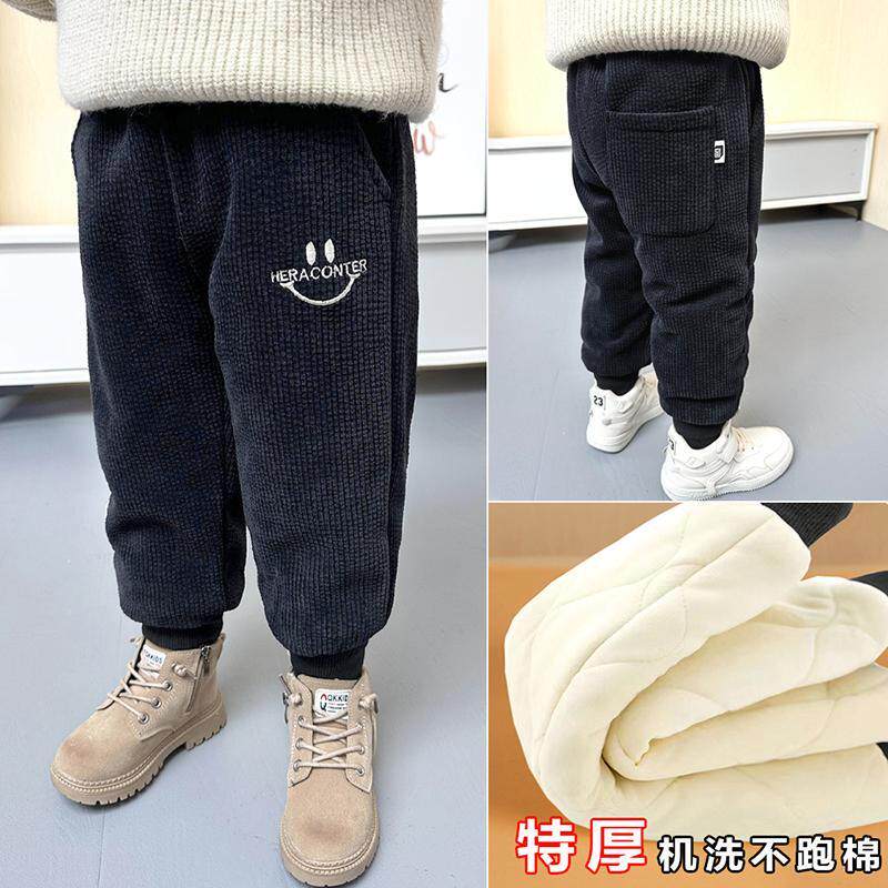 儿童裤子加绒加厚冬款男
