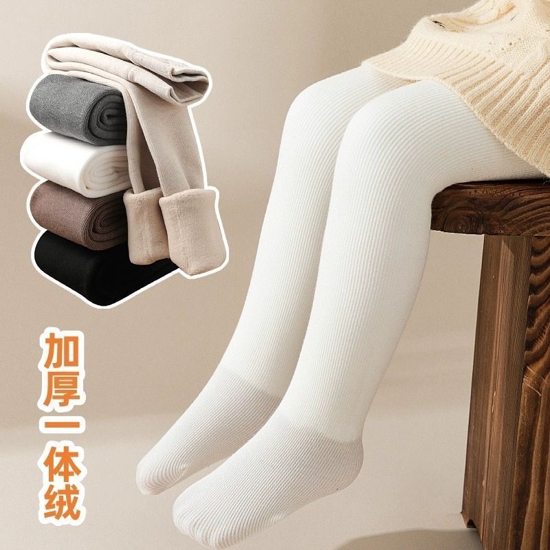 宝宝加绒打底裤秋冬季加
