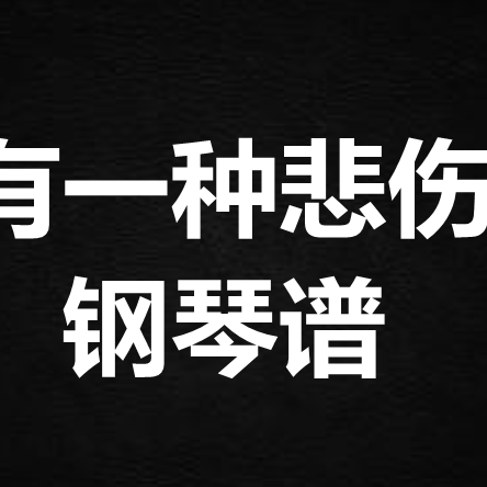 a-lin黄丽玲《有一种悲伤》   钢琴谱 五线谱 简谱 扒谱 弹唱谱