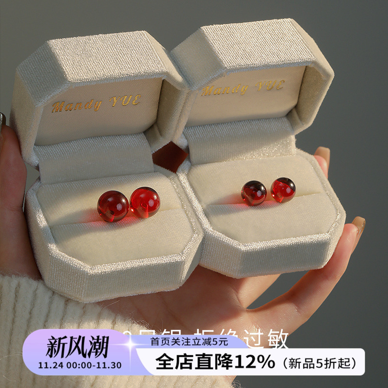 饰悟银饰999纯银秋冬女秋冬耳钉