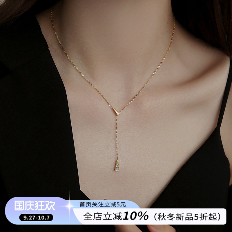 饰悟925纯银吊坠女气质高级项链