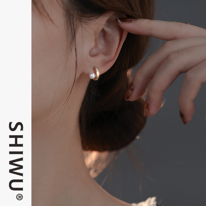 贝母耳钉耳环小众设计纯银耳饰女高级感轻奢气质耳环2025年新款潮,饰品/流行首饰/时尚饰品新,耳钉,淘宝优惠券,粉丝福利购,淘宝优惠卷